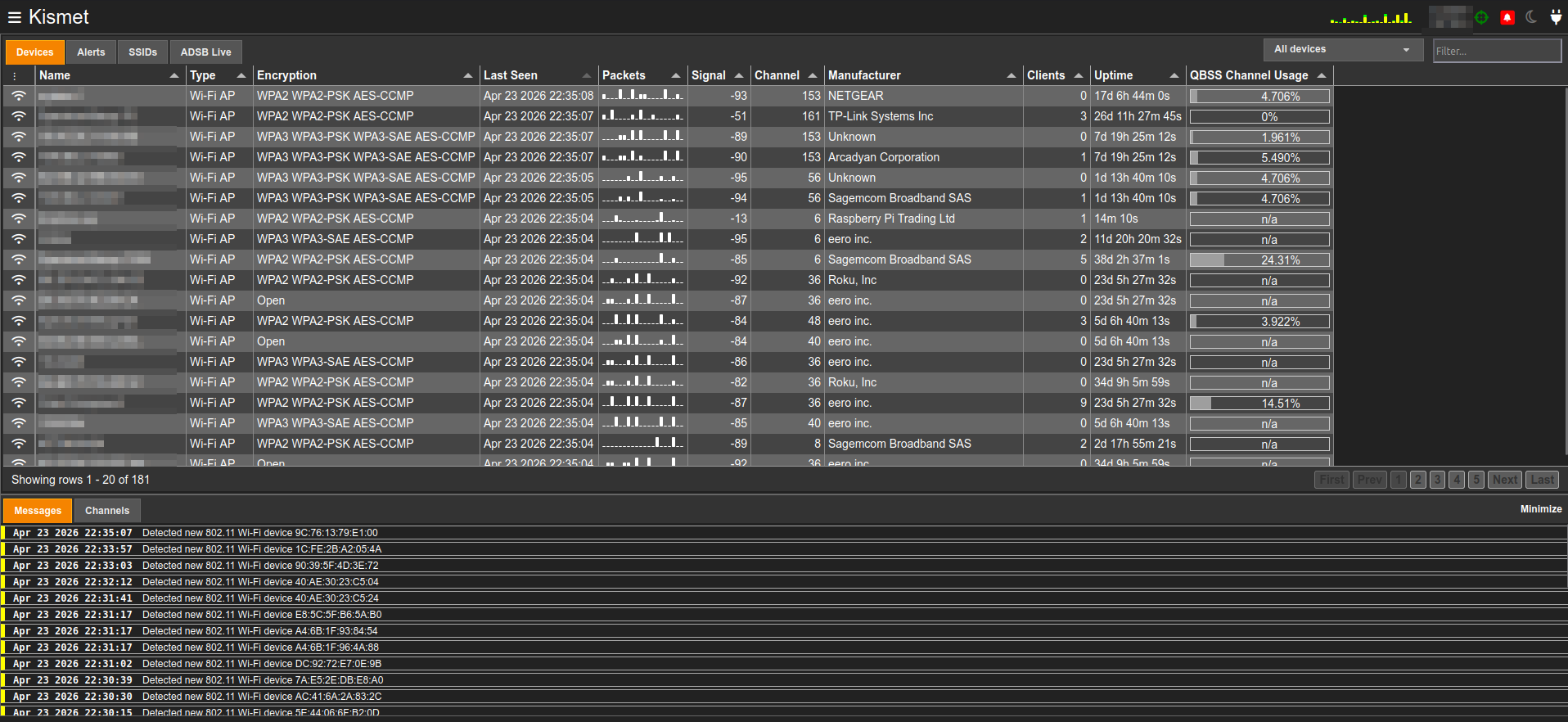 screenshot of wardriver